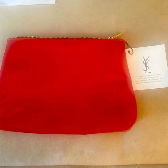 YSL Red Cosmetic Bag - New - Picture 2 of 9